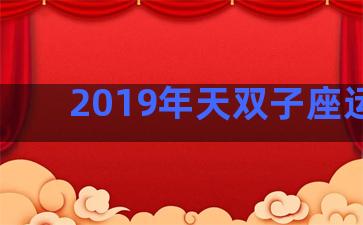 2019年天双子座运势