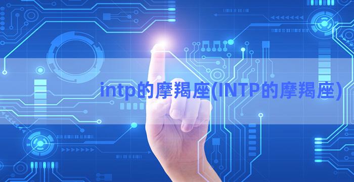 intp的摩羯座(INTP的摩羯座)