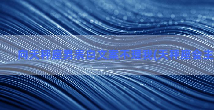 向天秤座男表白文案不理我(天秤座会主动表白吗)