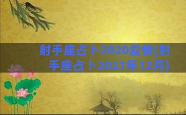 射手座占卜2020爱情(射手座占卜2021年12月)