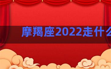 摩羯座2022走什么运