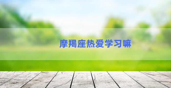 摩羯座热爱学习嘛