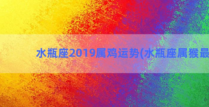 水瓶座2019属鸡运势(水瓶座属猴最聪明)